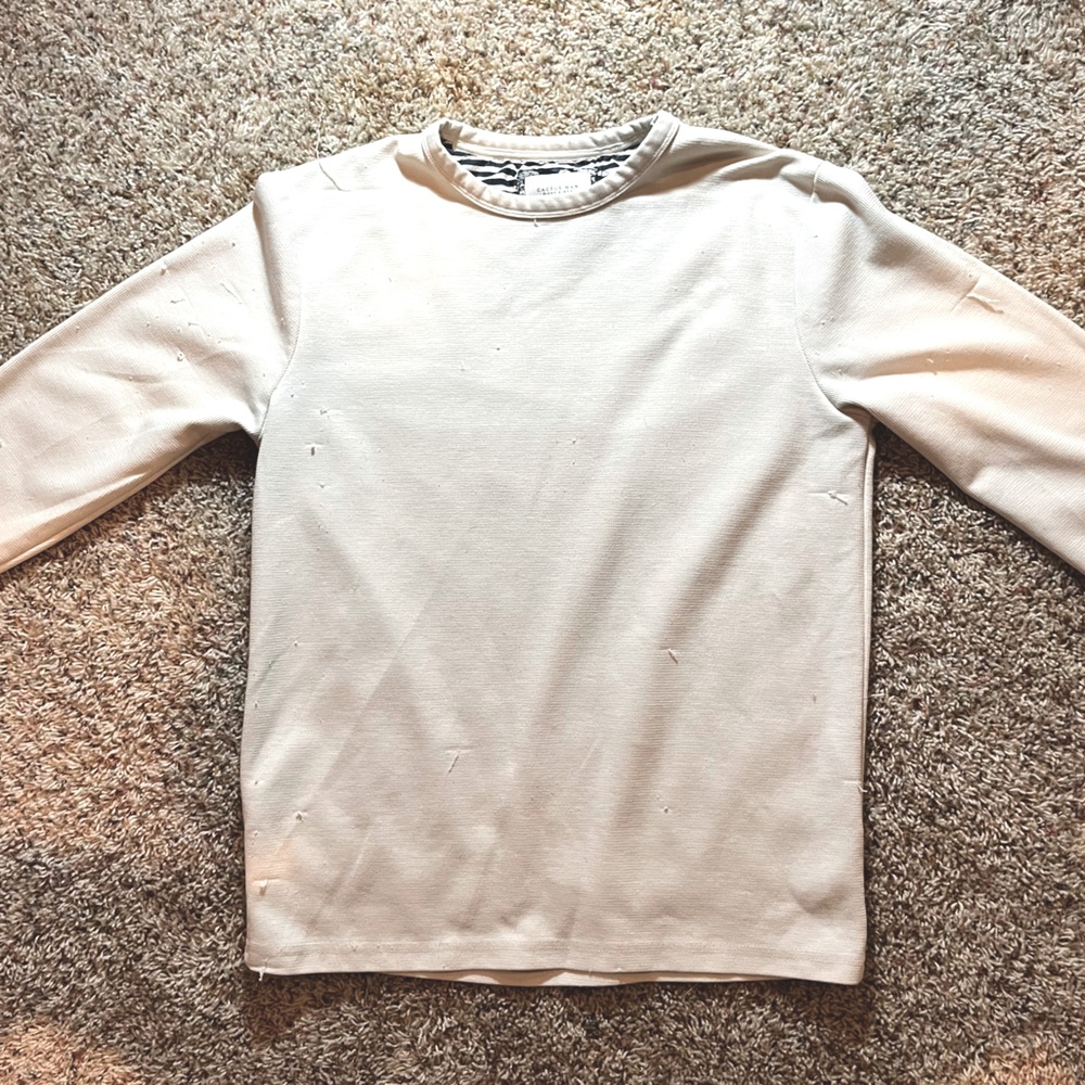 Cactus Man Off-White Crewneck Pullover Sweater, M